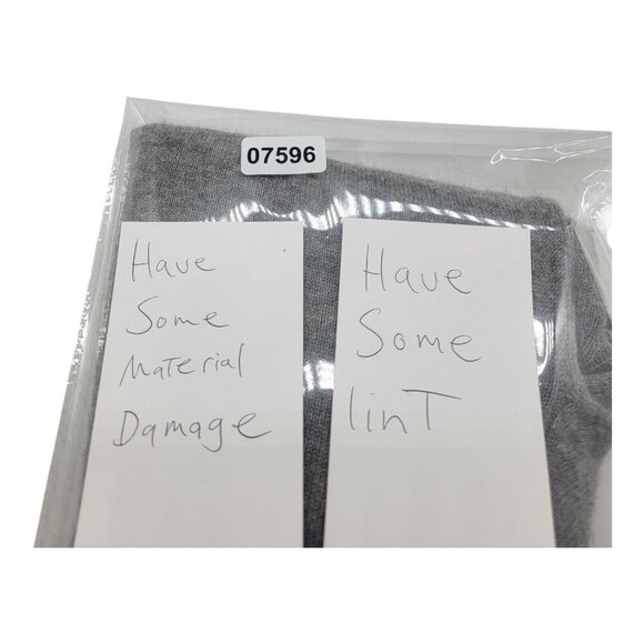 Pink Sweater Women S Gray Preppy Holiday Cashmere Embroidered Travel Outdoors - Picture 7 of 7